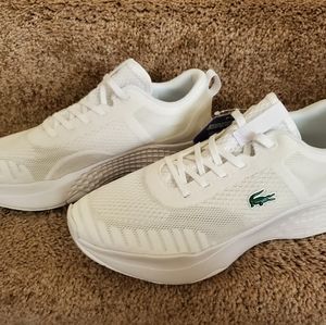 Men's Lacoste white tennis shoes